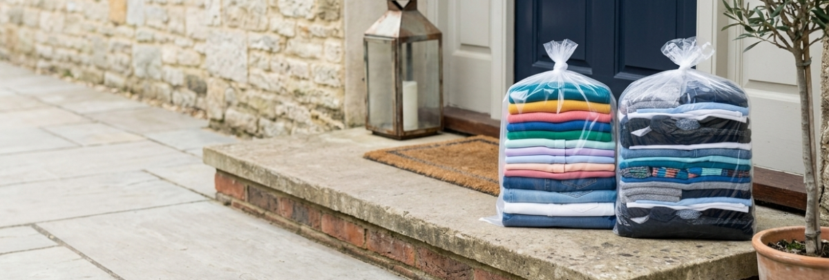 Home Delivery To A Rustic Brick Home With Navy Door 1200X406